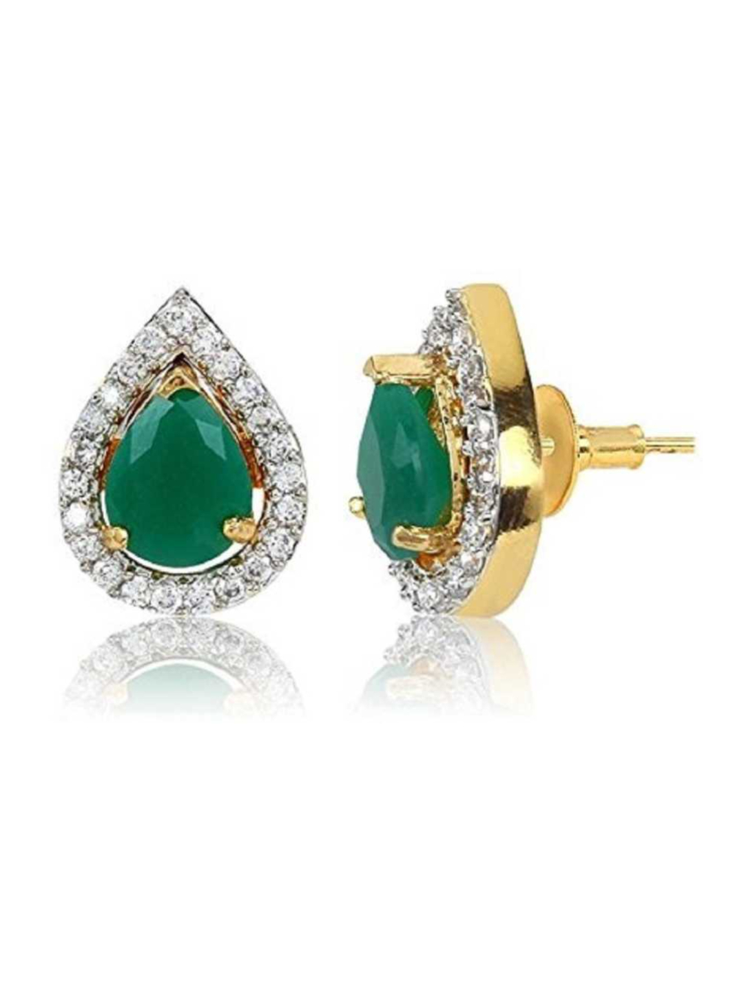 YouBella Multi-Color 6 in 1 Interchangeable Water Drop Shaped Earrings